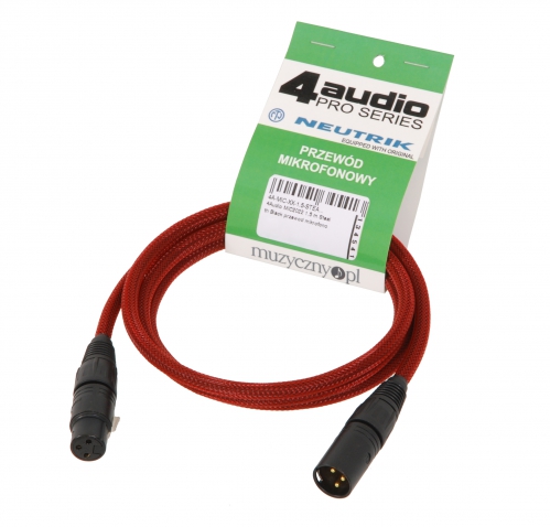 4Audio MIC PRO 1,5m Stealth Red drt