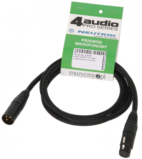 4Audio MIC PRO 1,5m Stealth Black dr�t