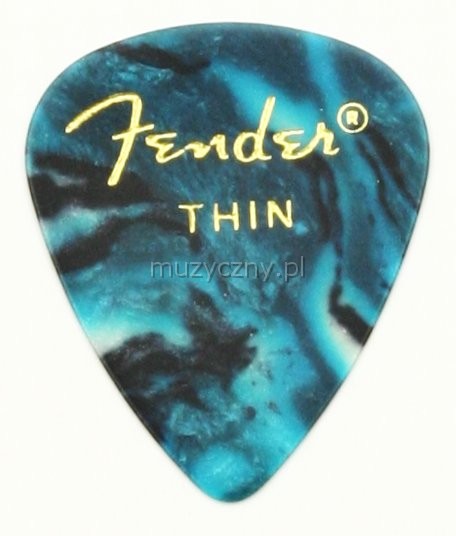 Fender Premium Celluloid thin turquoise gitarové trsátko Fender Premium Celluloid thin turquoise gitarové trsátko