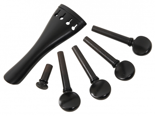 AN violin tailpiece set 4/4 a la Schweizer ebony, Economy Line AN violin tailpiece set 4/4 a la Schweizer ebony, Economy Line