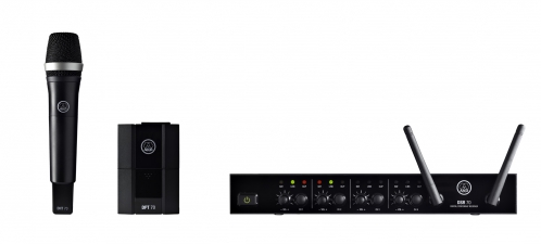 AKG DMS70 Q Vocal/Instrumental bezdr�tov� sada, prij�ma� 4-kana�owy, 1 vysiela� dor�czny DHT70, 1 miniat�rny vysiela�