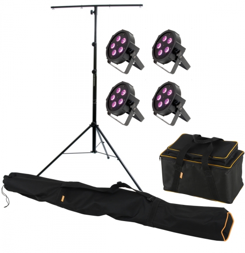 American DJ Mega TRIPARSET - sada 4 x Mega TriPar + stat�v