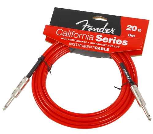 Fender California Candy Apple Red 20ft gitarov kbel
