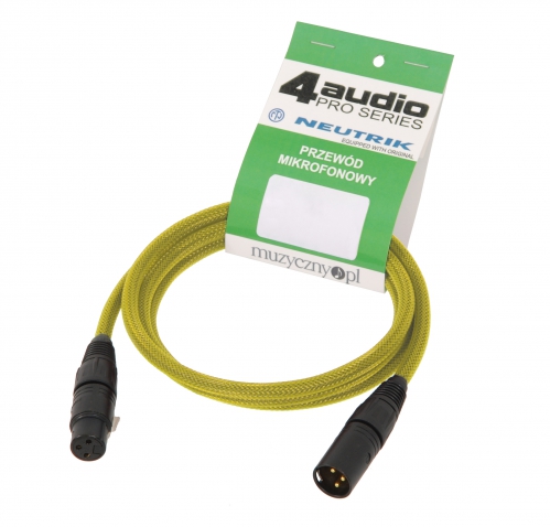4Audio MIC PRO 1,5m Stealth Yellow dr�t