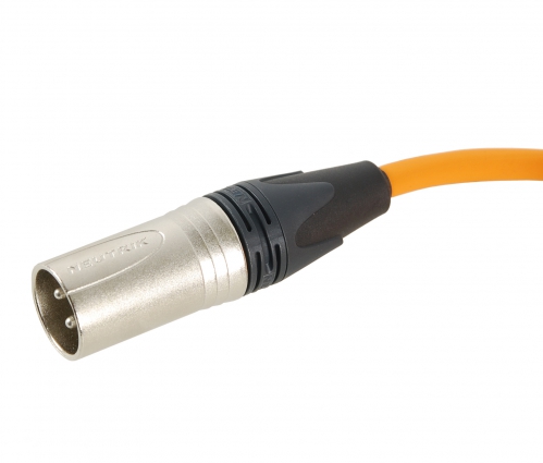 4Audio MIC PRO 6m Orange przewd mikrofonowy XLR-F - XLR-M z opask (pomaraczowy) Neutrik