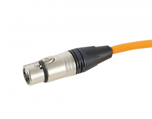 4Audio MIC PRO 6m Orange przewd mikrofonowy XLR-F - XLR-M z opask (pomaraczowy) Neutrik