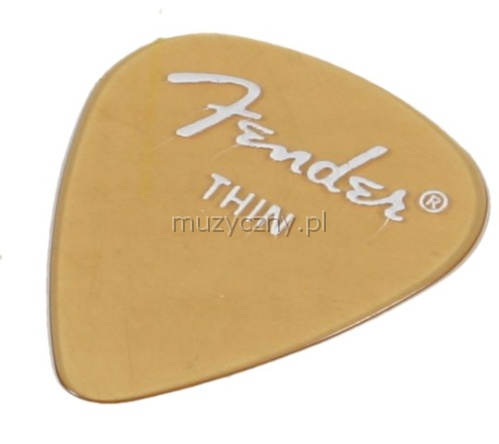 Fender California Clear thin SGold gitarové trsátko Fender California Clear thin SGold gitarové trsátko