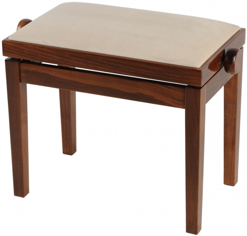 Grenada BG 27 piano bench, gloss walnut, beige drubbing