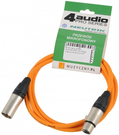 4Audio MIC PRO 1,5m Orange drt