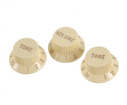 Fender knobs Volume, Tone, Tone white
