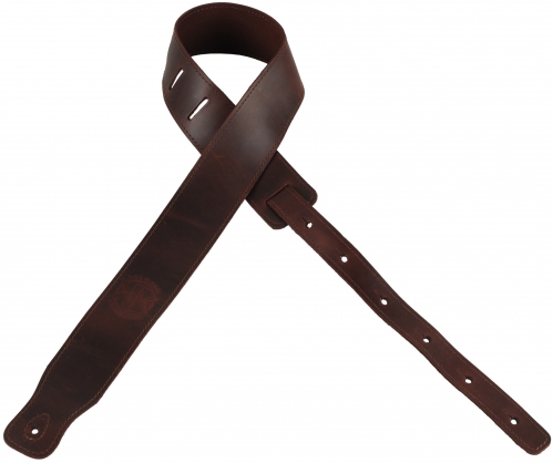 Filippe guitar leather belt 6,5 cm burgundy