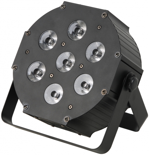 MLight Flat7 LED PAR 3-in-1 RGB; 7x9W - reflektor LED p�aski, obudowa metalowa, czarna