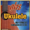 GHS Ukulele Fluorocarbon Tie Ends struny pre ukulele, Hawaiian D-Tuning