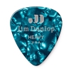 Dunlop Genuine Celluloid Classic Picks, Player′s Pack, turquoise, heavy