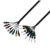 Adam Hall Cables K3 L8 PC 0300 Multicore Cable 8 x 6.3 mm Jack mono to 8 x RCA male 3 m