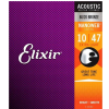 Elixir Bronze 80/20 with Nanoweb Coating Extra Light acoustic guitar strings 10-47