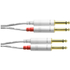Cordial CFU 1.5 PP-SNOW, cable 1.5 m, Rean 2 x Jack 6.3 mm Mono White , white  