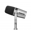 Shure MV7-S dynamick mikrofn pre podcasty (striebro)