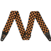 Fender Weighless Checker Strap, Orange/Black