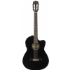 Fender CN-140SCE Nylon Thinline Black electric classical guitar with case