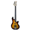 Lakland Skyline 44-02 Deluxe Bass, 4-String - Quilted Maple Top, Three Tone Sunburst Gloss