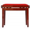 Grenada BG 27 piano bench, gloss mahogany, red drubbing