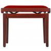 Grenada BG 27 piano bench, matte mahogany, red drubbing