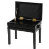 Grenada BG 5 piano bench with drawer, gloss black, leather