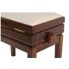 Grenada BG 5 piano bench with drawer, gloss walnut, beige drubbing