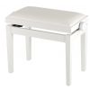 Grenada BG 27 piano bench, gloss white, leather