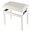 Grenada BG 27 piano bench, gloss white, leather