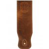 Filippe guitar leather belt 8 cm brown